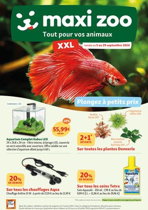 Promos de Jardineries et Animaleries à Nancy | Maxi Zoo: Tout pour vos animaux XXL sur Maxi Zoo | 05/09/2024 - 29/09/2024