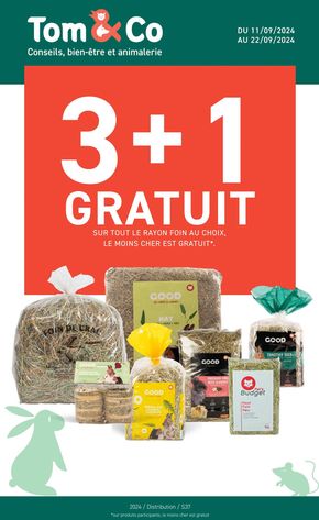 Promos de Jardineries et Animaleries à Le Bouscat | 3 + 1 gratuit sur Tom&Co | 11/09/2024 - 22/09/2024