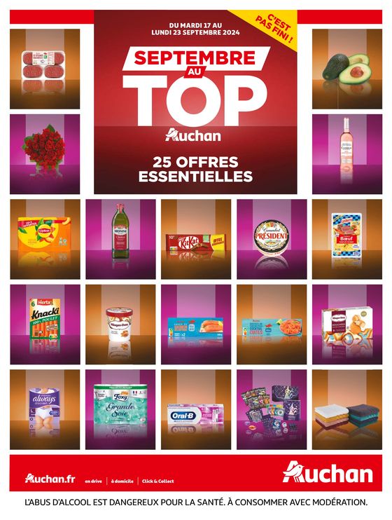 Catalogue Auchan Hypermarché à Châteaubernard | Septembre au top : 25 offres essentielles ! | 17/09/2024 - 23/09/2024