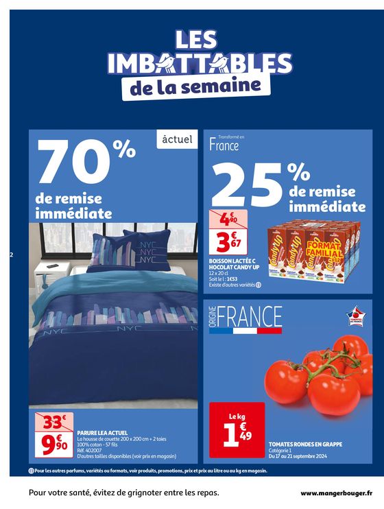 Catalogue Auchan Hypermarché à Châteaubernard | Septembre au top : 25 offres essentielles ! | 17/09/2024 - 23/09/2024