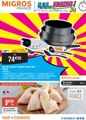 Catalogue Migros France à Gex | 3,2,1… Promos ! | 17/09/2024 - 22/09/2024