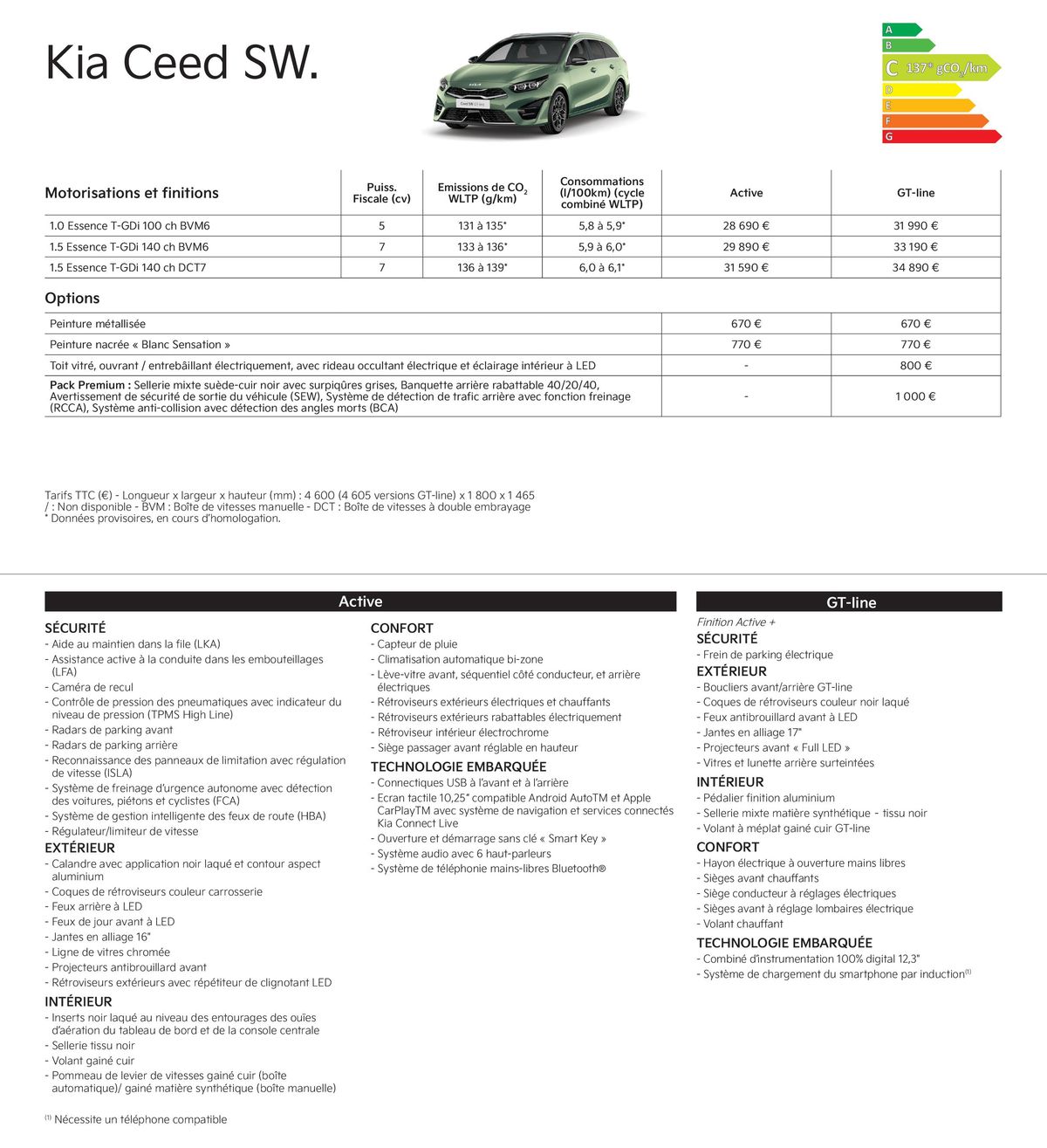 Catalogue KIA Tarif Gamme 2024, page 00007