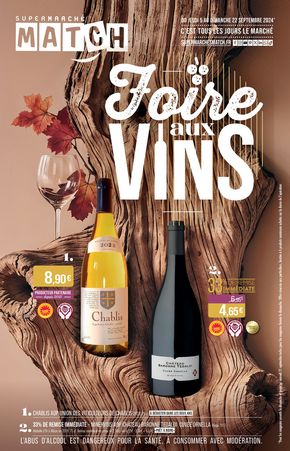 Promos de Supermarchés à Éloyes | Foire aux Vins sur Supermarché Match | 06/09/2024 - 22/09/2024