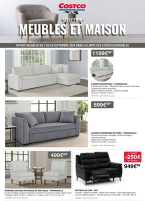 Catalogue Costco à Paris | SÉLECTION MEUBLES ET MAISON | 09/09/2024 - 29/09/2024