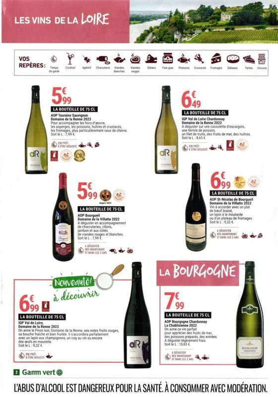 Catalogue Gamm vert à Juillac (Corrèze) | Les vins de la loire | 09/09/2024 - 29/09/2024