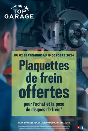 Promos de Auto et Moto à Luzarches | Besoin de changer vos disques de frein ? Top Garage vous gâte ! sur Top Garage | 09/09/2024 - 19/10/2024