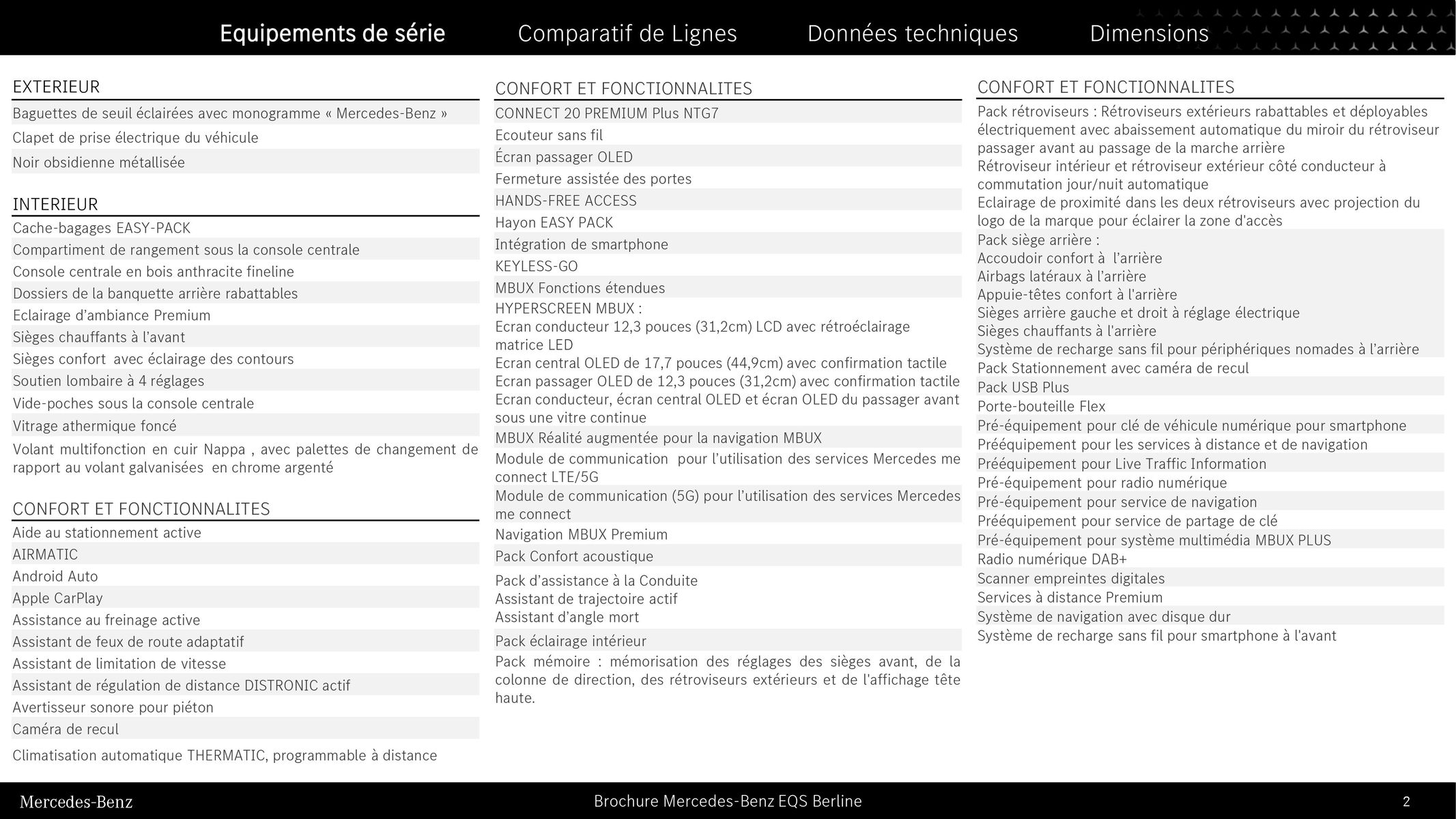 Catalogue EQS Berline, page 00002