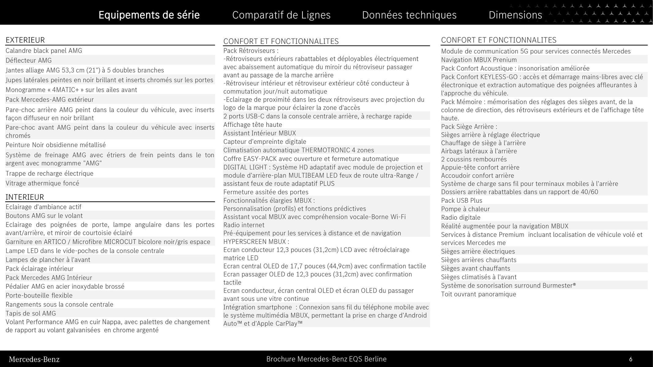 Catalogue EQS Berline, page 00006