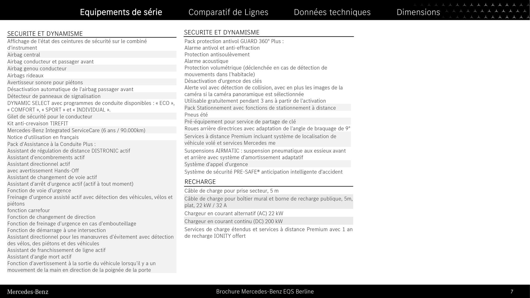 Catalogue EQS Berline, page 00007