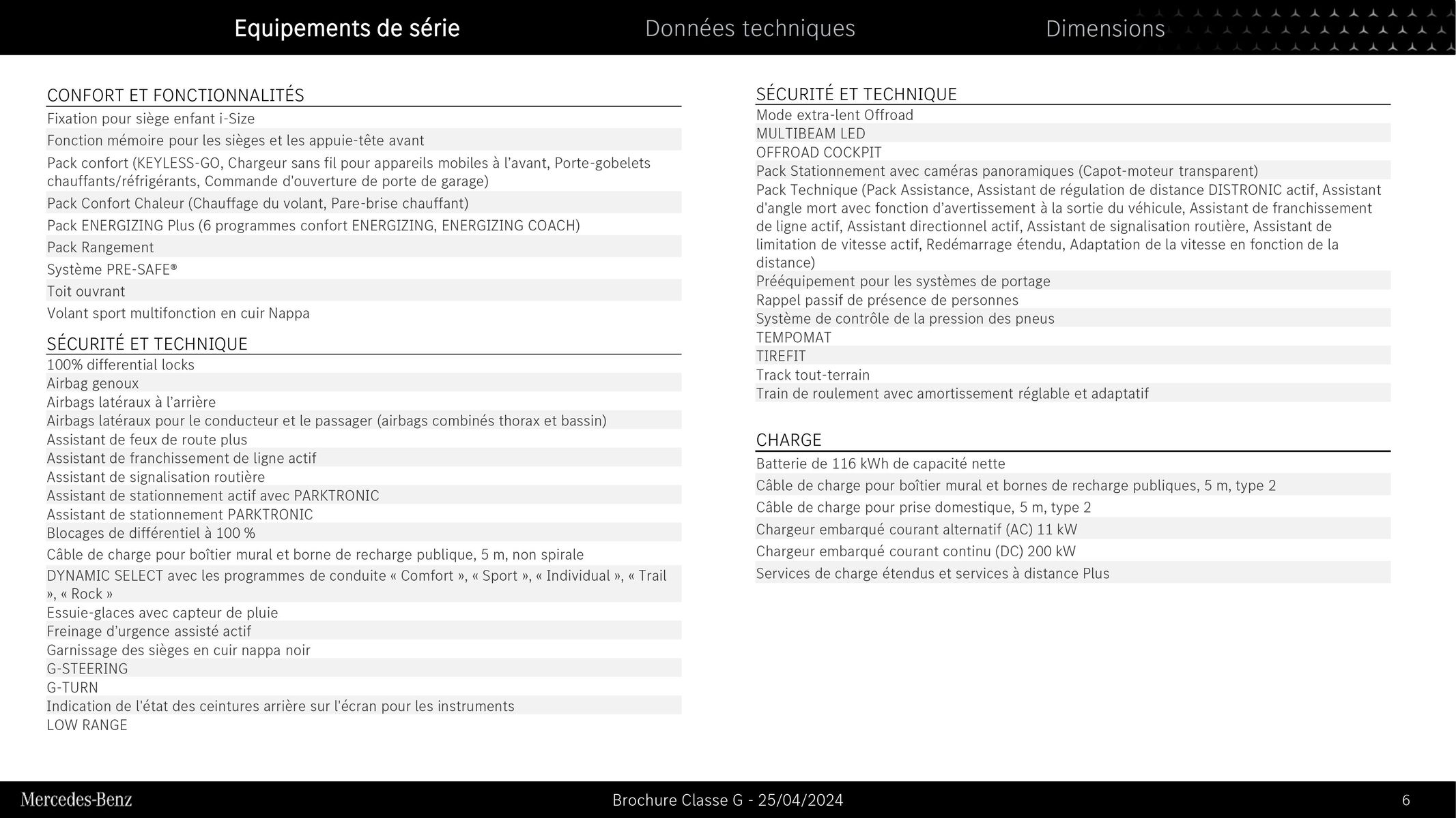 Catalogue Mercedes Benz Classe G, page 00006