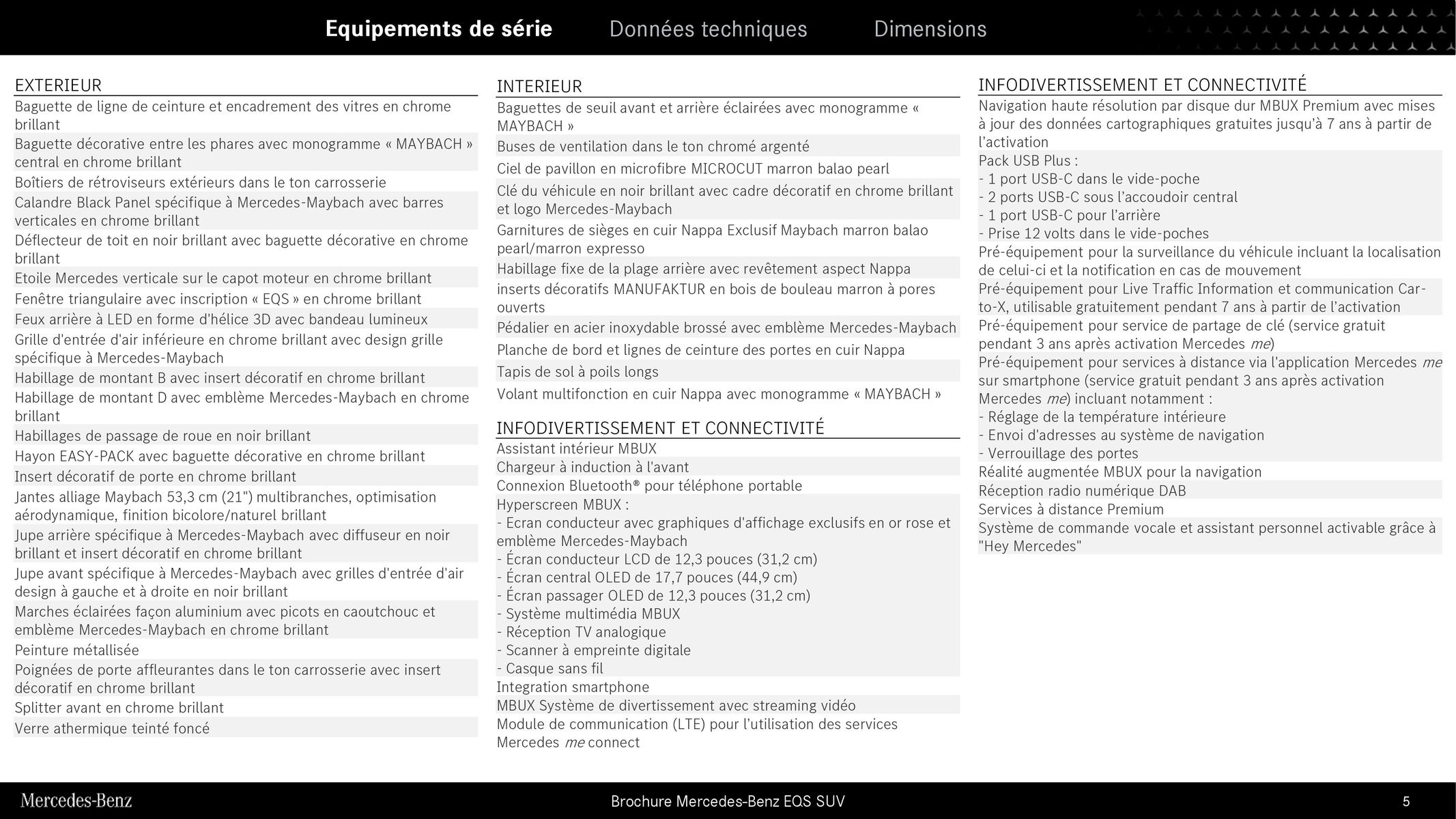 Catalogue Mercedes Benz EQS SUV, page 00005