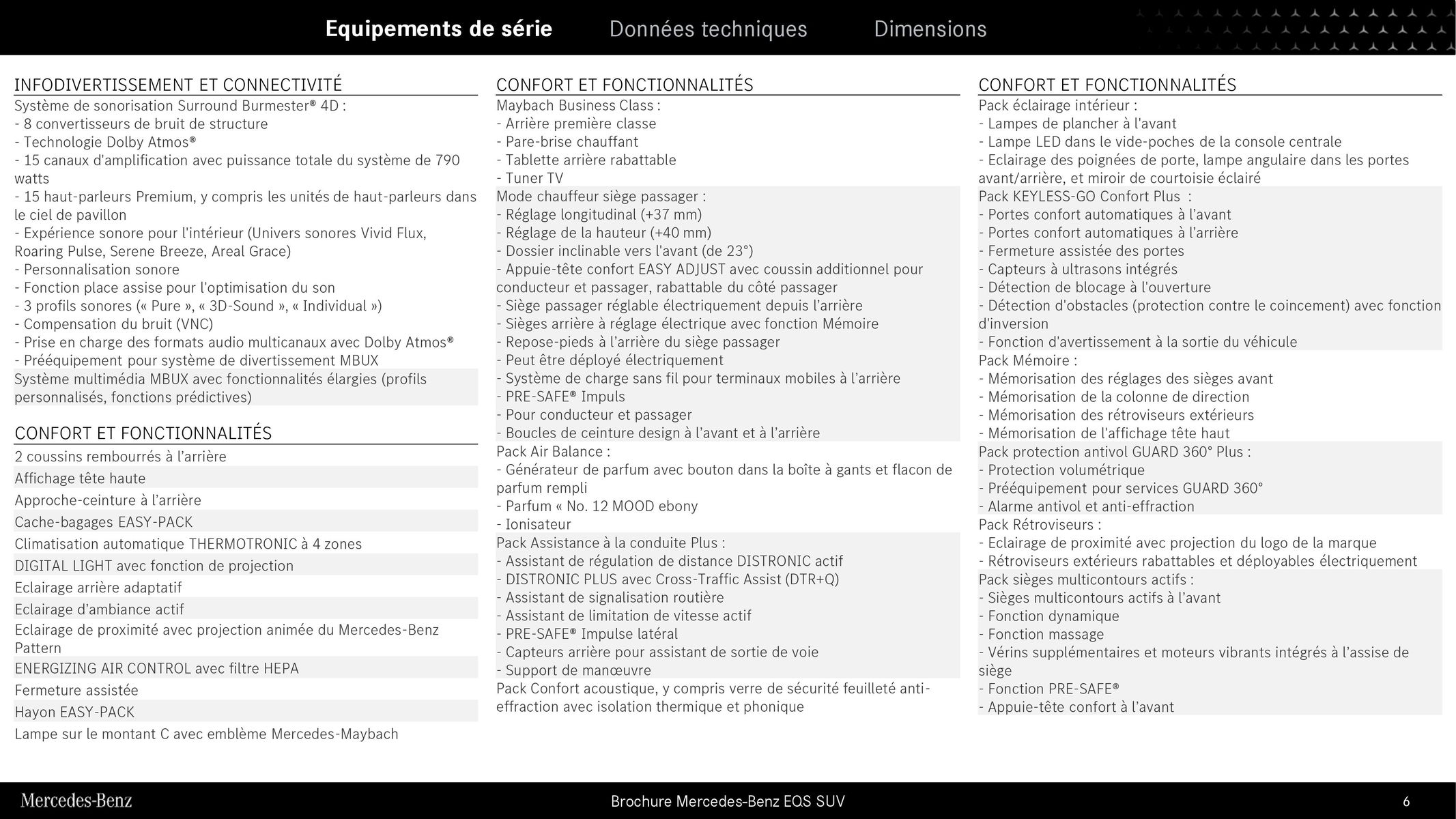 Catalogue Mercedes Benz EQS SUV, page 00006