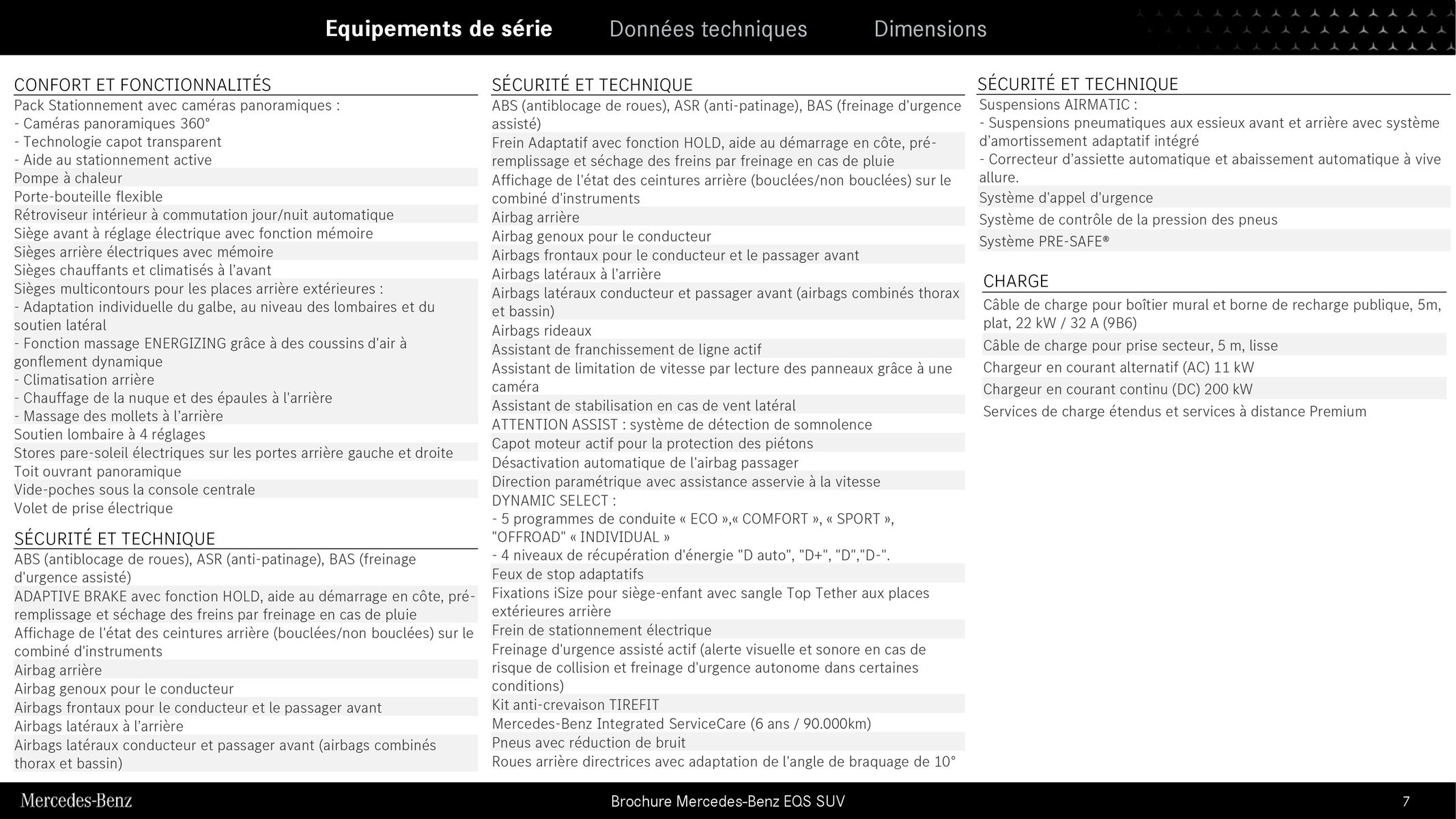 Catalogue Mercedes Benz EQS SUV, page 00007