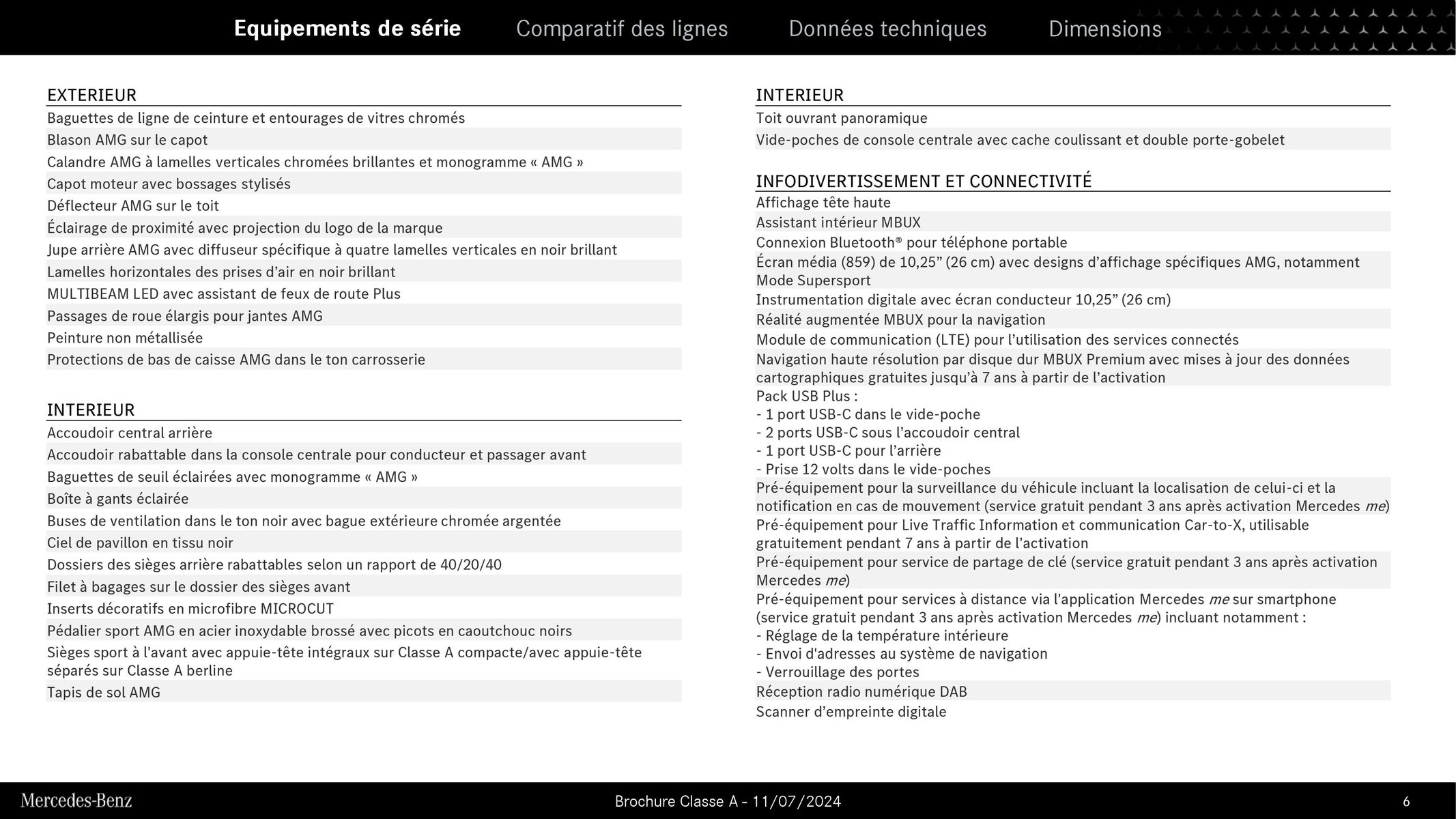 Catalogue Mercedes Benz Classe A, page 00006