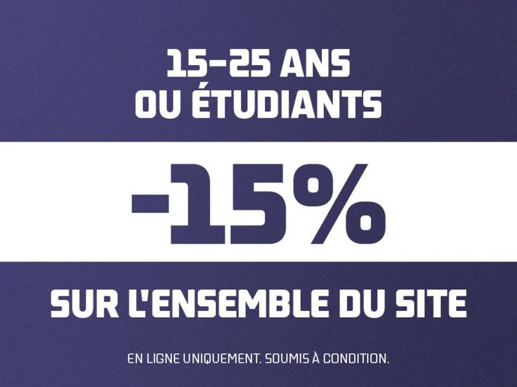 -15% sur l'ensemble du site