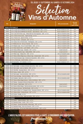 Catalogue Promocash à Boulazac | Vins d’Automne | 10/09/2024 - 12/10/2024