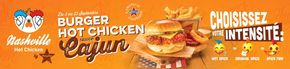 Promos de Restaurants à Bapaume | Burger hot chicken sur Memphis Coffee | 10/09/2024 - 23/09/2024