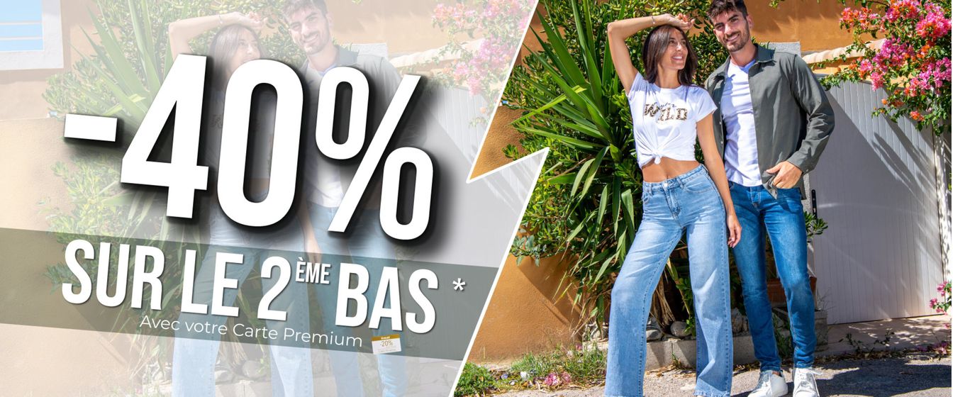 -40% sur le 2ème bas