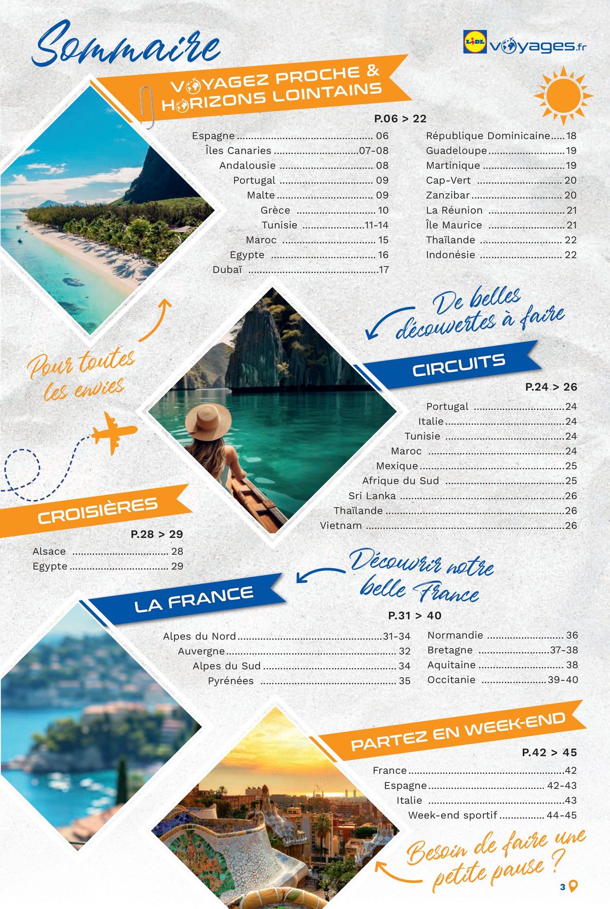 Catalogue Bonnes vacances avec Lidl Voyages !, page 00003