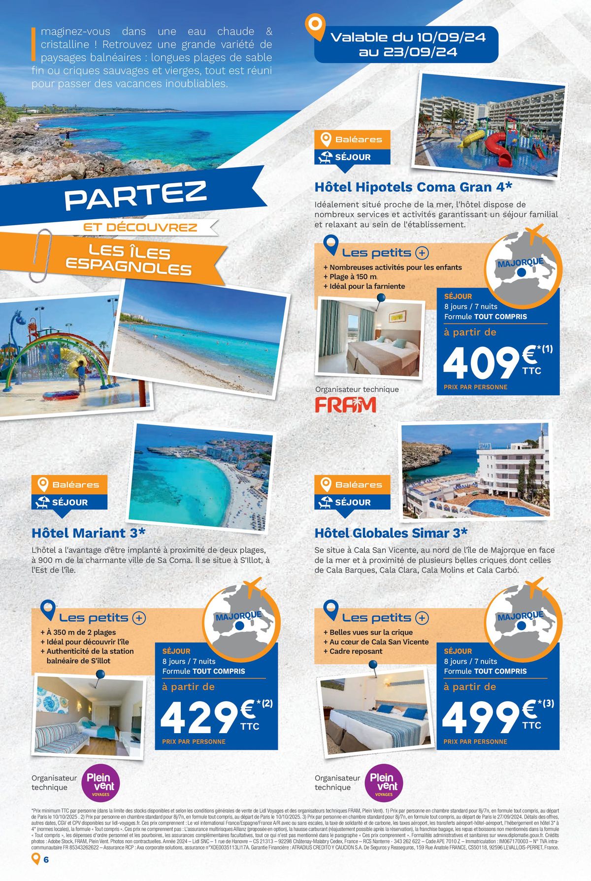 Catalogue Bonnes vacances avec Lidl Voyages !, page 00006