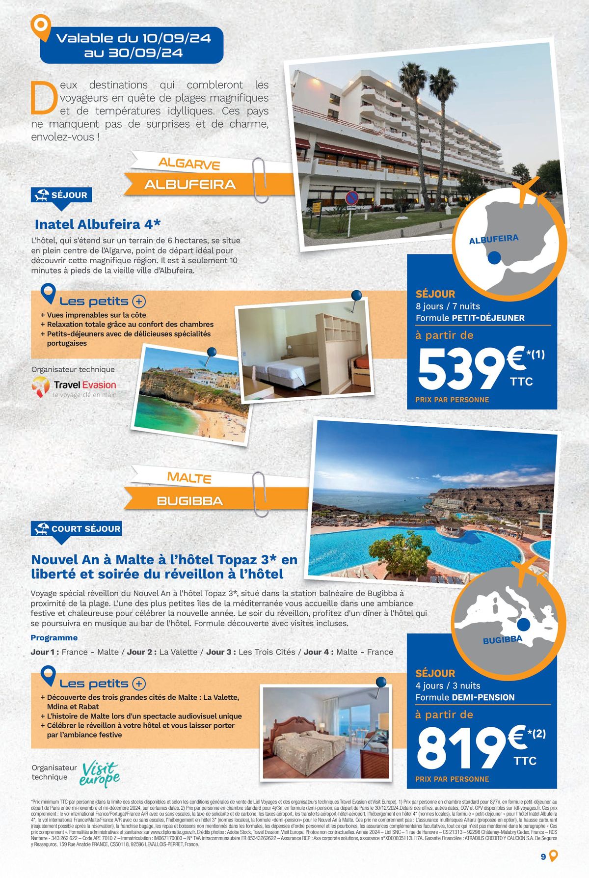 Catalogue Bonnes vacances avec Lidl Voyages !, page 00009