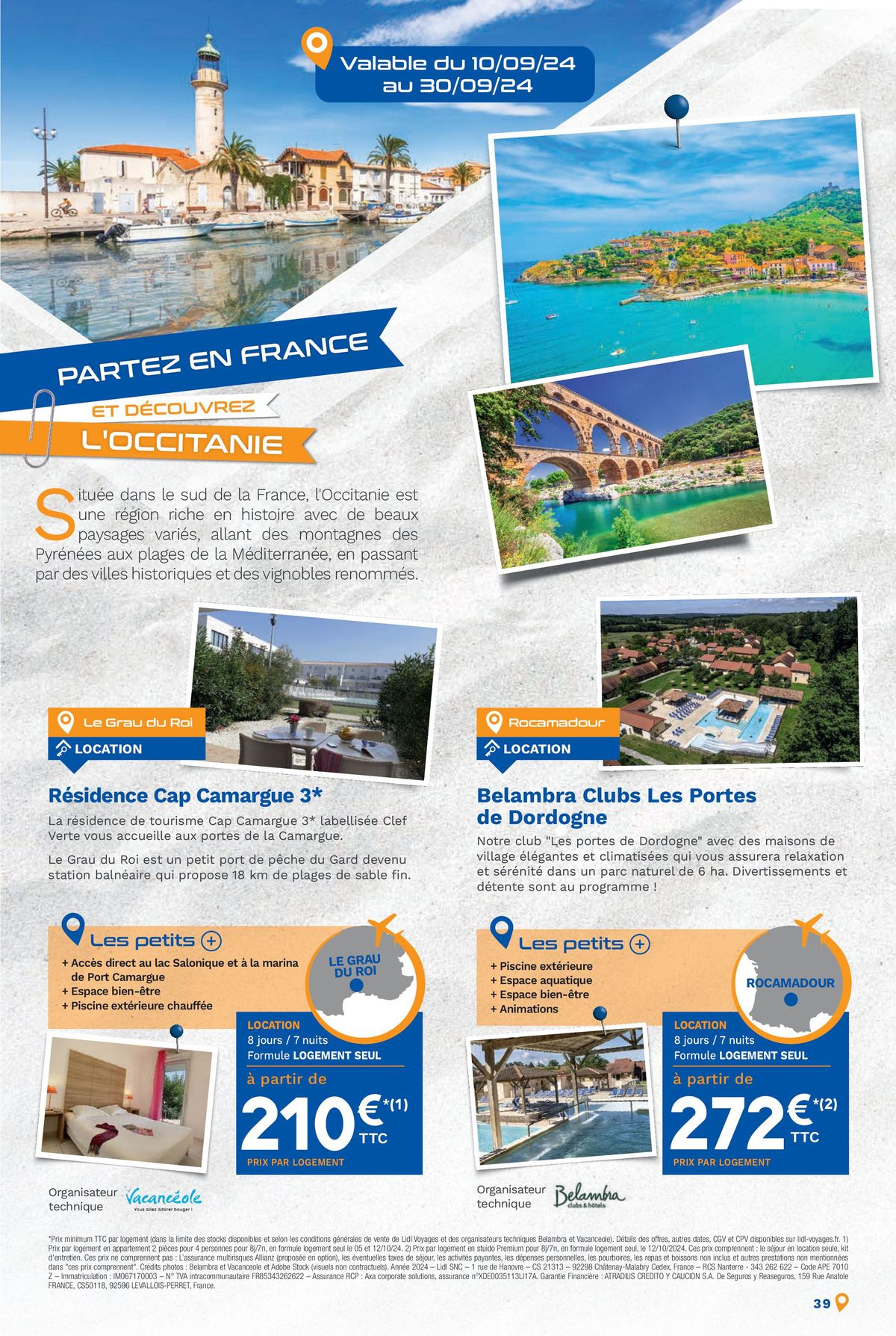 Catalogue Bonnes vacances avec Lidl Voyages !, page 00039