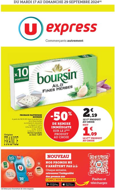 Promos de Discount Alimentaire à Gouesnou | Catalogue U EXPRESS sur U Express | 16/09/2024 - 22/09/2024