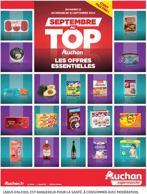 Catalogue Auchan Supermarché à Lille | Septembre au top, c'est pas fini ! | 17/09/2024 - 22/09/2024