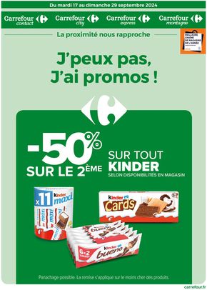 Catalogue Carrefour Express à Saint-Maur-des-Fossés | J'PEUX PAS, J'AI PROMOS ! | 17/09/2024 - 29/09/2024