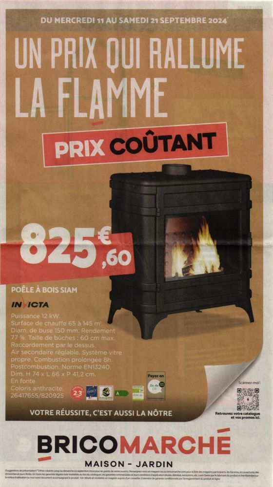 Catalogue Bricomarché à Bazeilles | Un prix qui rallume la flamme | 13/09/2024 - 22/09/2024