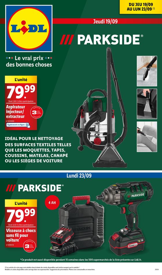 Ne manquez pas les incontournables bricolage, automobile et mode cette semaine chez Lidl.