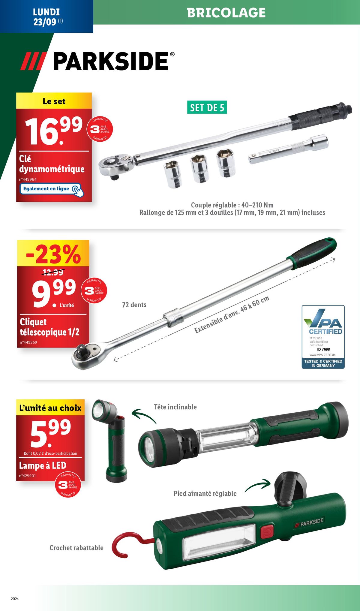 Catalogue Ne manquez pas les incontournables bricolage, automobile et mode cette semaine chez Lidl., page 00024