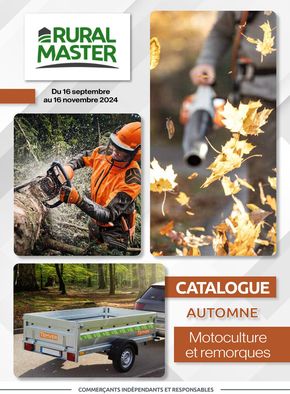 Promos de Jardineries et Animaleries à Carbonne | Motoculture et remorques sur Rural Master | 16/09/2024 - 16/11/2024