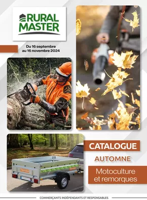 Catalogue Rural Master à Cugnaux | Motoculture et remorques | 16/09/2024 - 16/11/2024