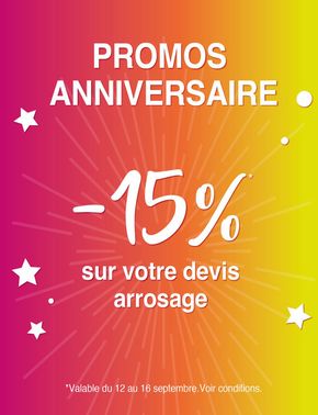 Promos de Jardineries et Animaleries à Amancy | C’est le moment de réaliser vos projets d'arrosage sur Irrijardin | 16/09/2024 - 30/09/2024