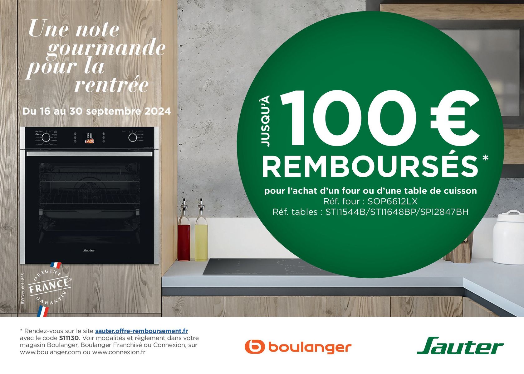 Catalogue OFFRE Sauter : jusqu'à 100€ remboursés !, page 00001