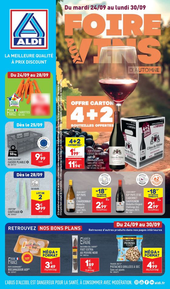 Catalogue Aldi à Villefranche-sur-Saône | Foire aux vins d'automne | 24/09/2024 - 30/09/2024