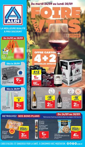 Promos de Discount Alimentaire à Équeurdreville-Hainneville | Foire aux vins d'automne sur Aldi | 24/09/2024 - 30/09/2024