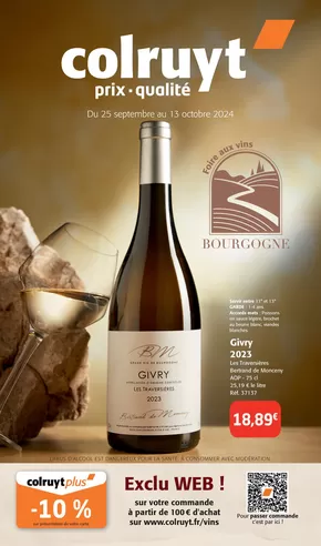 Catalogue Colruyt à Veilly | Foire aux vins | 29/09/2024 - 13/10/2024