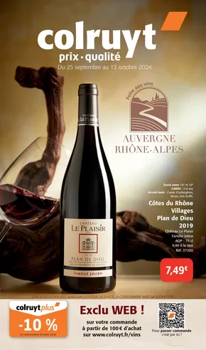 Catalogue Colruyt à Omblèze | Foire aux vins | 29/09/2024 - 13/10/2024