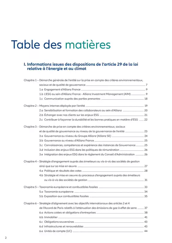 Catalogue Allianz à Matha | Rapport Investissement Durable 2024 | 16/09/2024 - 31/12/2024