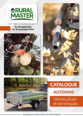 Promos de Jardineries et Animaleries à Sébazac-Concourès | Motoculture et remorques sur Rural Master | 17/09/2024 - 16/11/2024