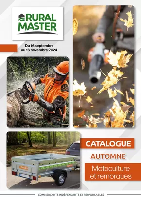 Promos de Jardineries et Animaleries à Saint-Agrève | Motoculture et remorques sur Rural Master | 17/09/2024 - 16/11/2024