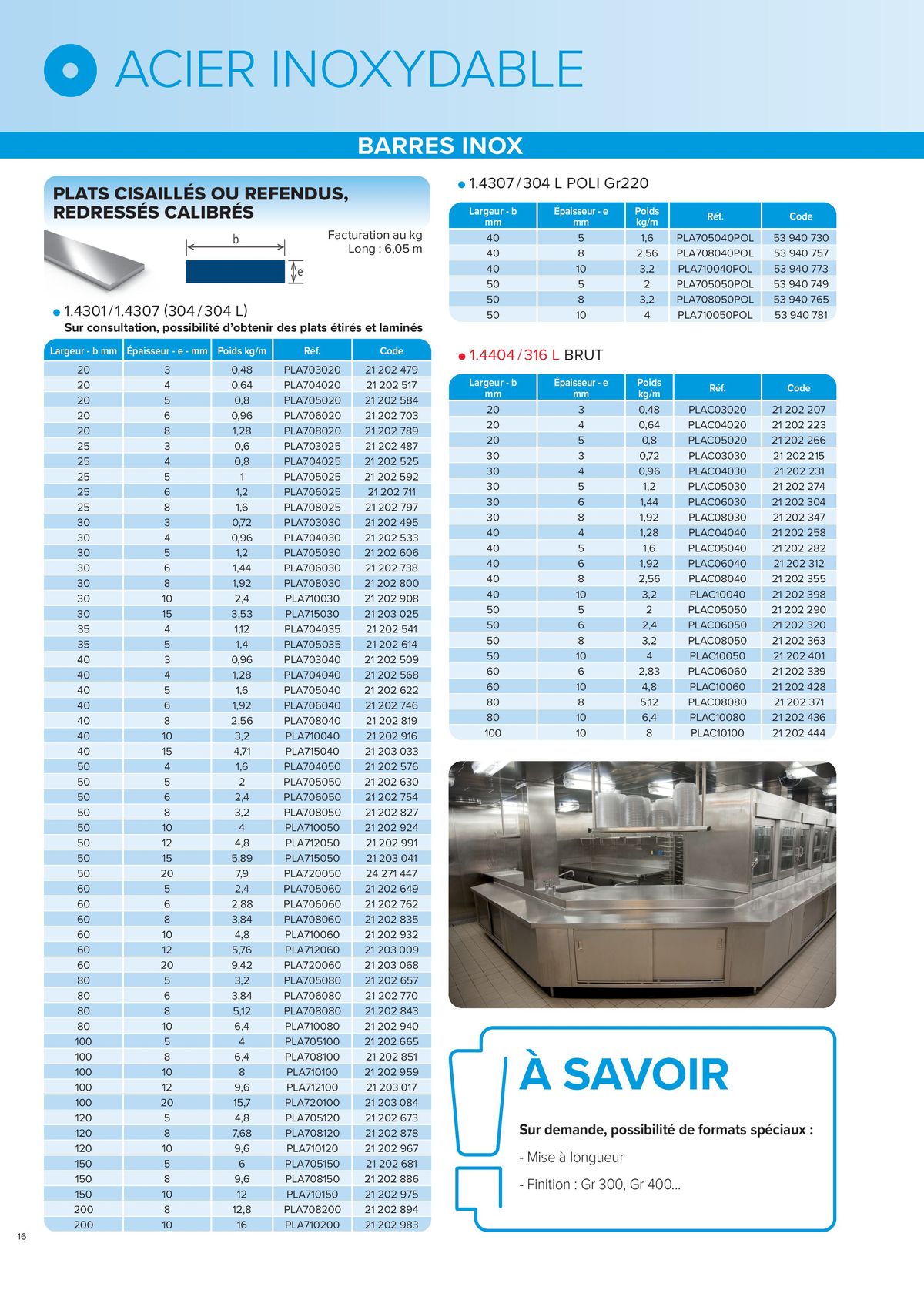 Catalogue L'UNIVERS Inox - Aluminium | Édition 2024, page 00016