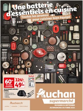 Catalogue Auchan Supermarché à Spicheren | Une batterie d'essentiels en cuisine | 24/09/2024 - 06/10/2024