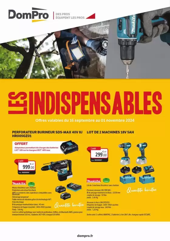 Catalogue DomPro | LES INDISPENSABLES N°2 | 17/09/2024 - 01/11/2024