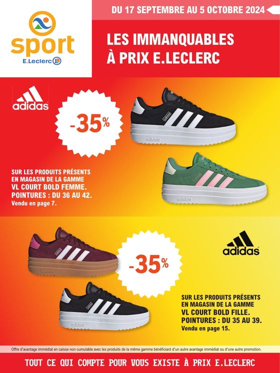 Catalogue E.Leclerc Sports à Soustons | Les Immanquables | 17/09/2024 - 05/10/2024