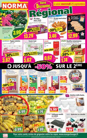 Promos de Discount Alimentaire à Saint-Nicolas-de-Port | Cuisine et textile sur Norma | 25/09/2024 - 01/10/2024