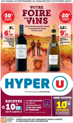 Catalogue Hyper U à Lamadeleine-Val-des-Anges | Foire aux Vins d'Automne | 24/09/2024 - 06/10/2024