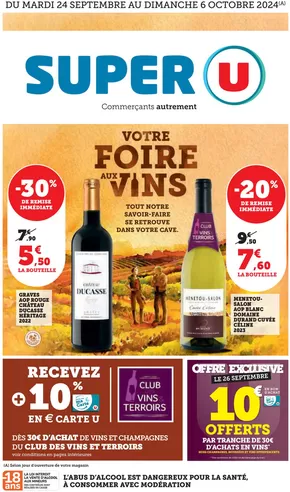 Catalogue Super U à Leyvaux (Cantal) | Foire aux Vins d'Automne | 24/09/2024 - 06/10/2024